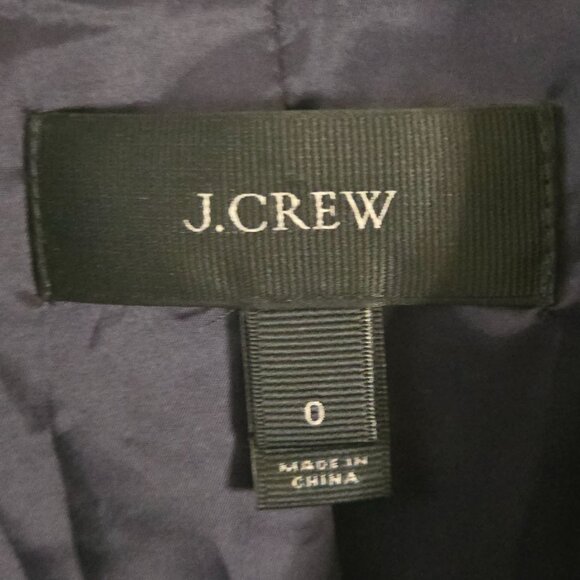J.Crew Arcadia 2 Button Navy Cotton Blend Blazer Closet Staple Size 0 - Picture 5 of 7